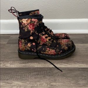 Doc Marten floral canvas boots